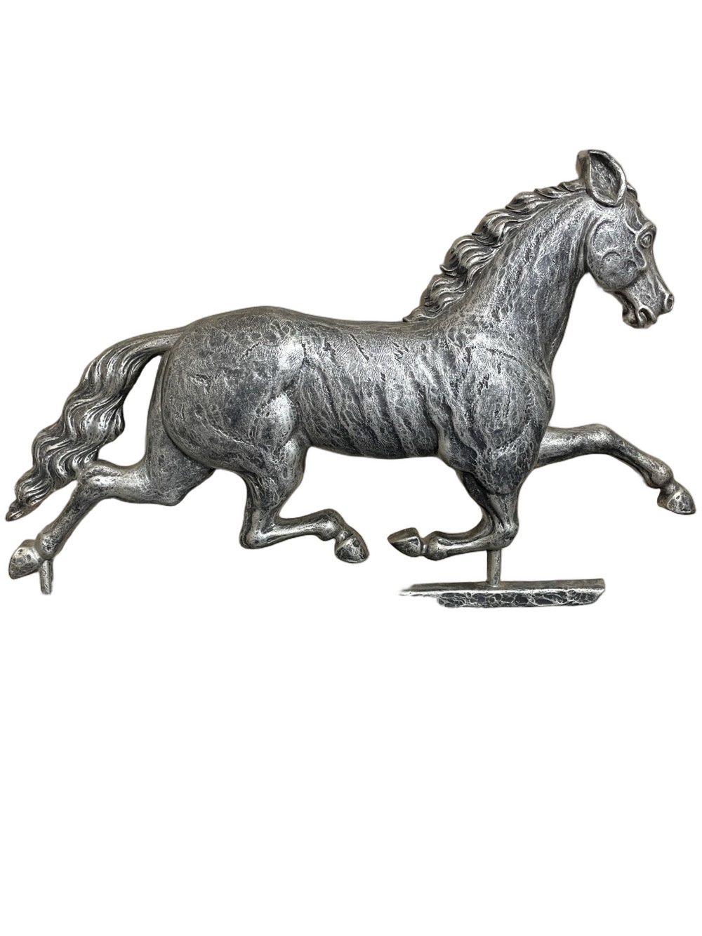 Vintage Silver Running Horse Wall Hanging